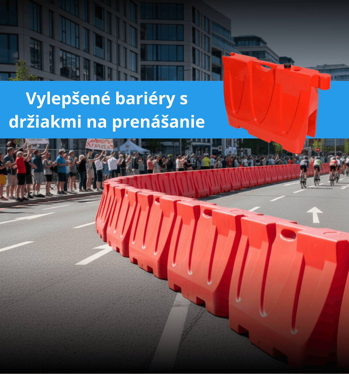 plastová cestná bariéra